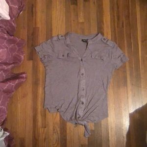 A gray and Black shirt.